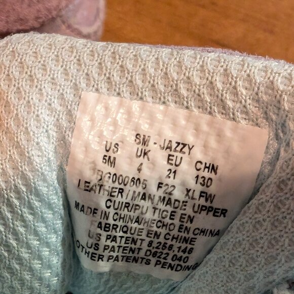 Stride Rite Toddler Jazzy Sneaker Lavender Multi Sparkle Size 5 Medium - Picture 7 of 7